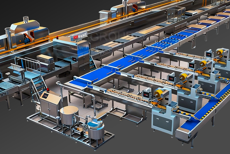 Линия по производству пирожных с начинкой / кексов в стаканчиках